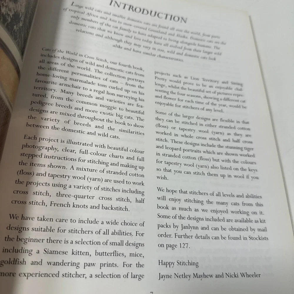Cats of the World in‎ Cross Stitch Paperback 2002. Must Have Cat Cross Stitch!!